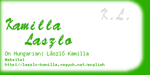kamilla laszlo business card